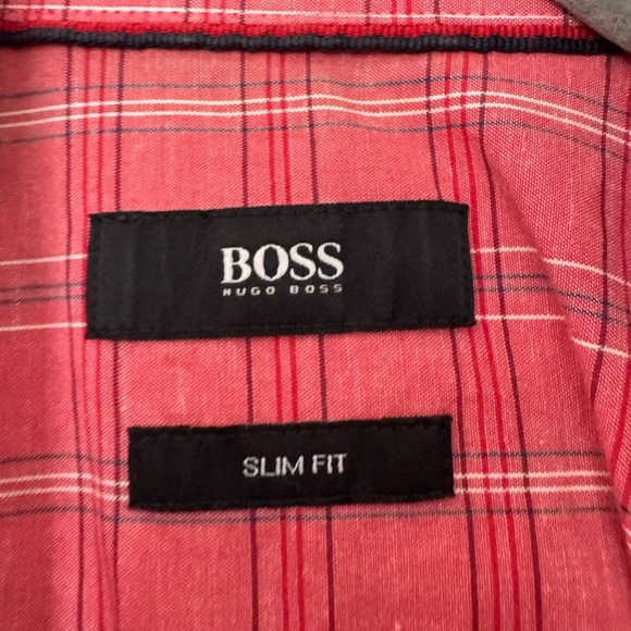 Men’s Hugo Boss Slim Long Sleeve Plaid Button Down Shirt Size Medium - Picture 3 of 11